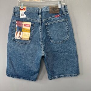 Wrangler Relaxed Fit Baggy Denim Jorts Shorts 33 Men Blue NWT